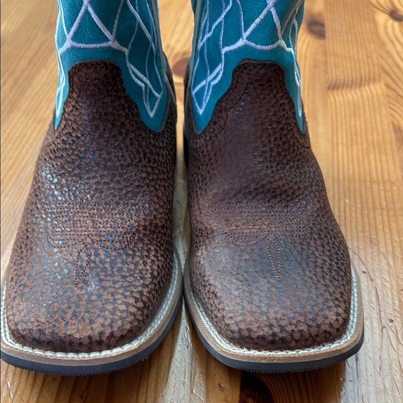 Twisted X cowboy boots turquoise Black and Red Logo Detail 12 - Picture 4 of 13